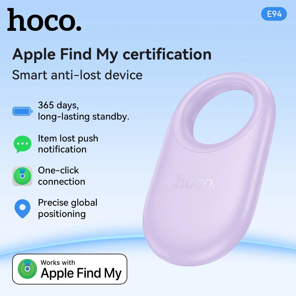 Localizador HOCO E94 color lila para iPhone