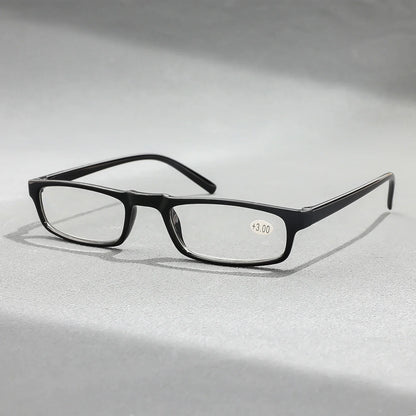 Lentes de lectura de marco negro rectangular