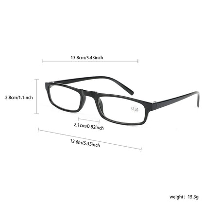 Lentes de lectura livianos, detalle de los lentes