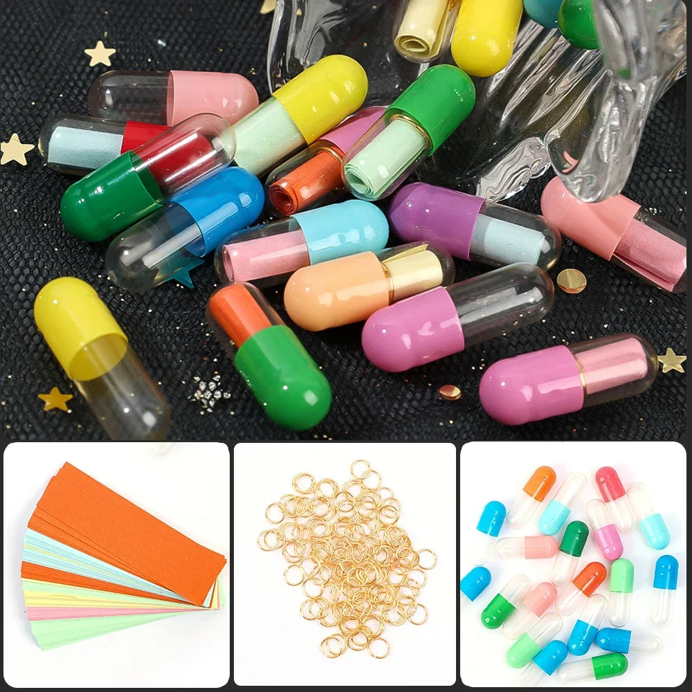 Cápsulas de mensajes estilo multicolor