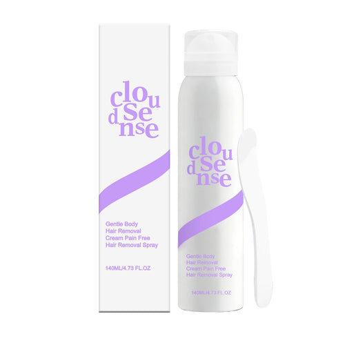 Espuma depilatoria Cloud Sense 140 ml con su caja y espátula